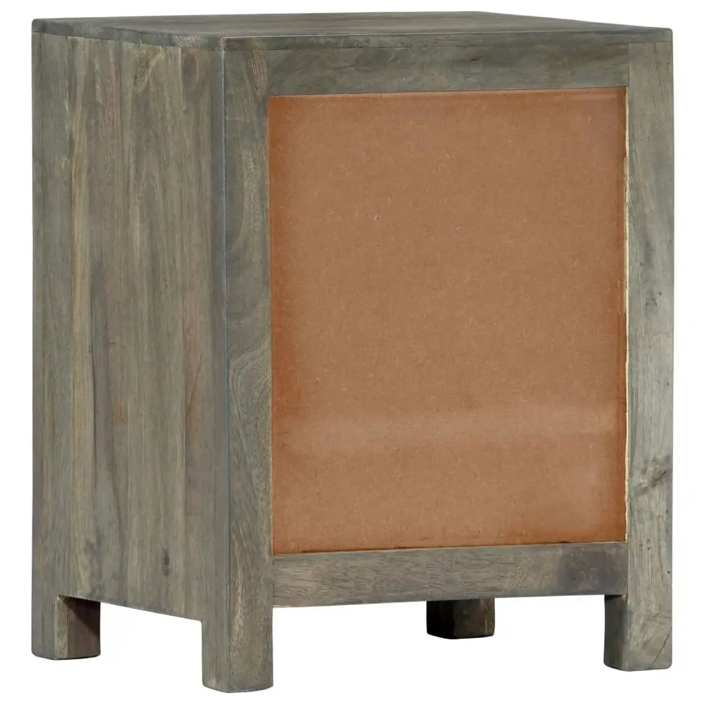 Bedside Cabinet Grey 40x30x50 cm Solid Mango Wood 282734