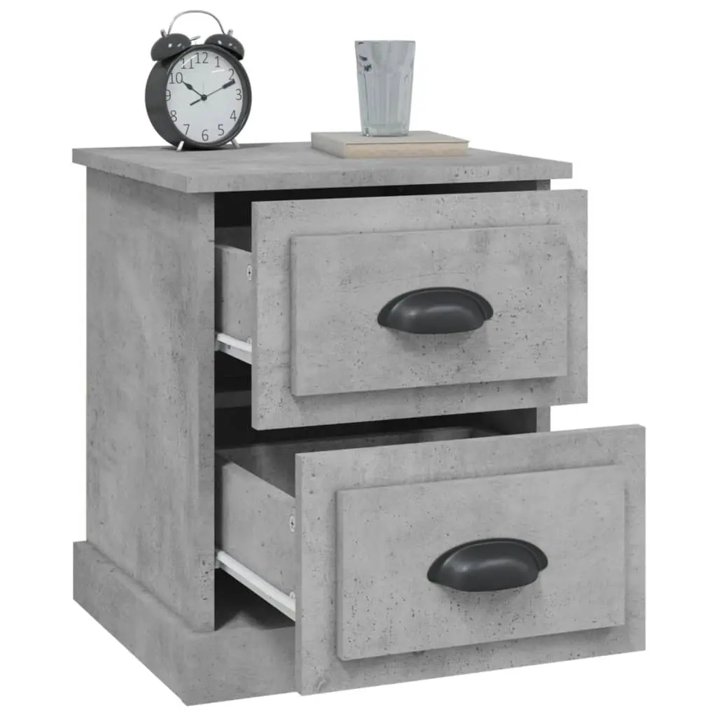 Bedside Cabinet Concrete Grey 39x39x47.5 cm Engineered Wood 816152