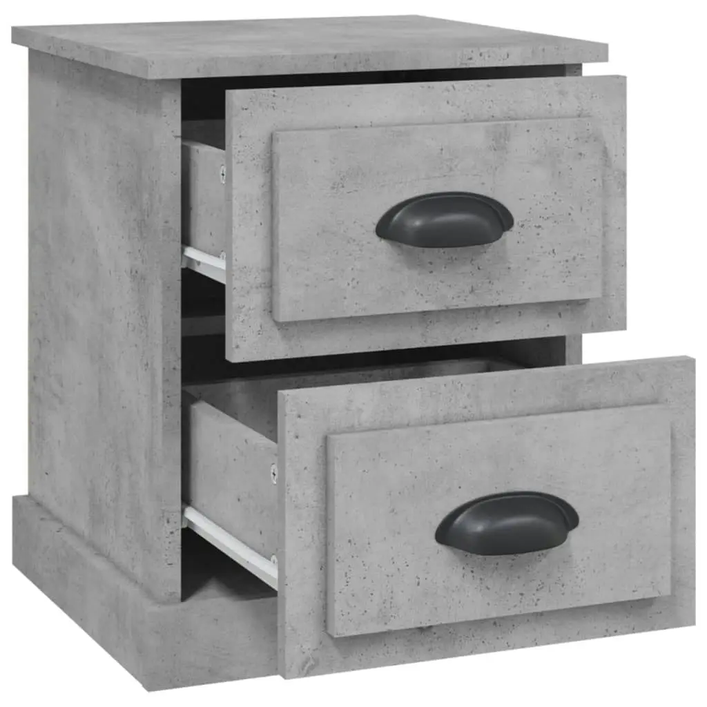 Bedside Cabinet Concrete Grey 39x39x47.5 cm Engineered Wood 816152