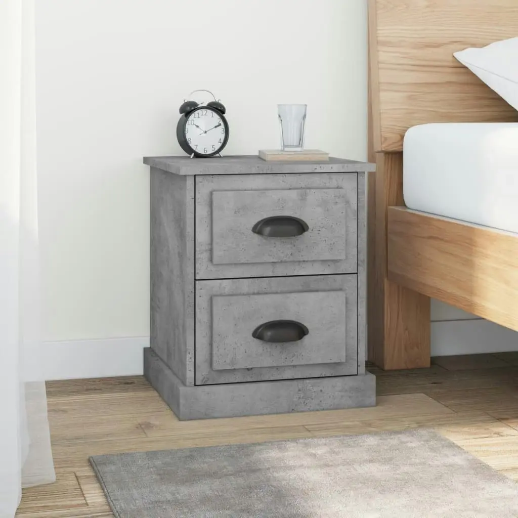 Bedside Cabinet Concrete Grey 39x39x47.5 cm Engineered Wood 816152