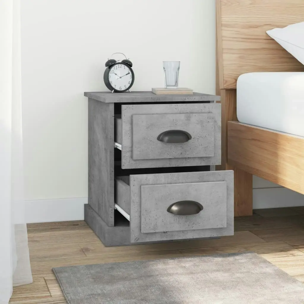 Bedside Cabinet Concrete Grey 39x39x47.5 cm Engineered Wood 816152