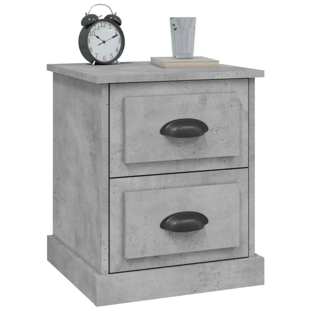 Bedside Cabinet Concrete Grey 39x39x47.5 cm Engineered Wood 816152