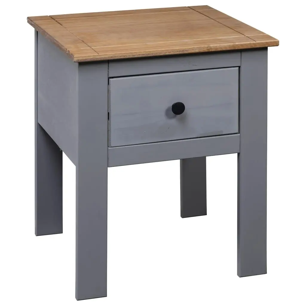 Bedside Cabinet Grey 46x40x57 cm Pine Panama Range 282692