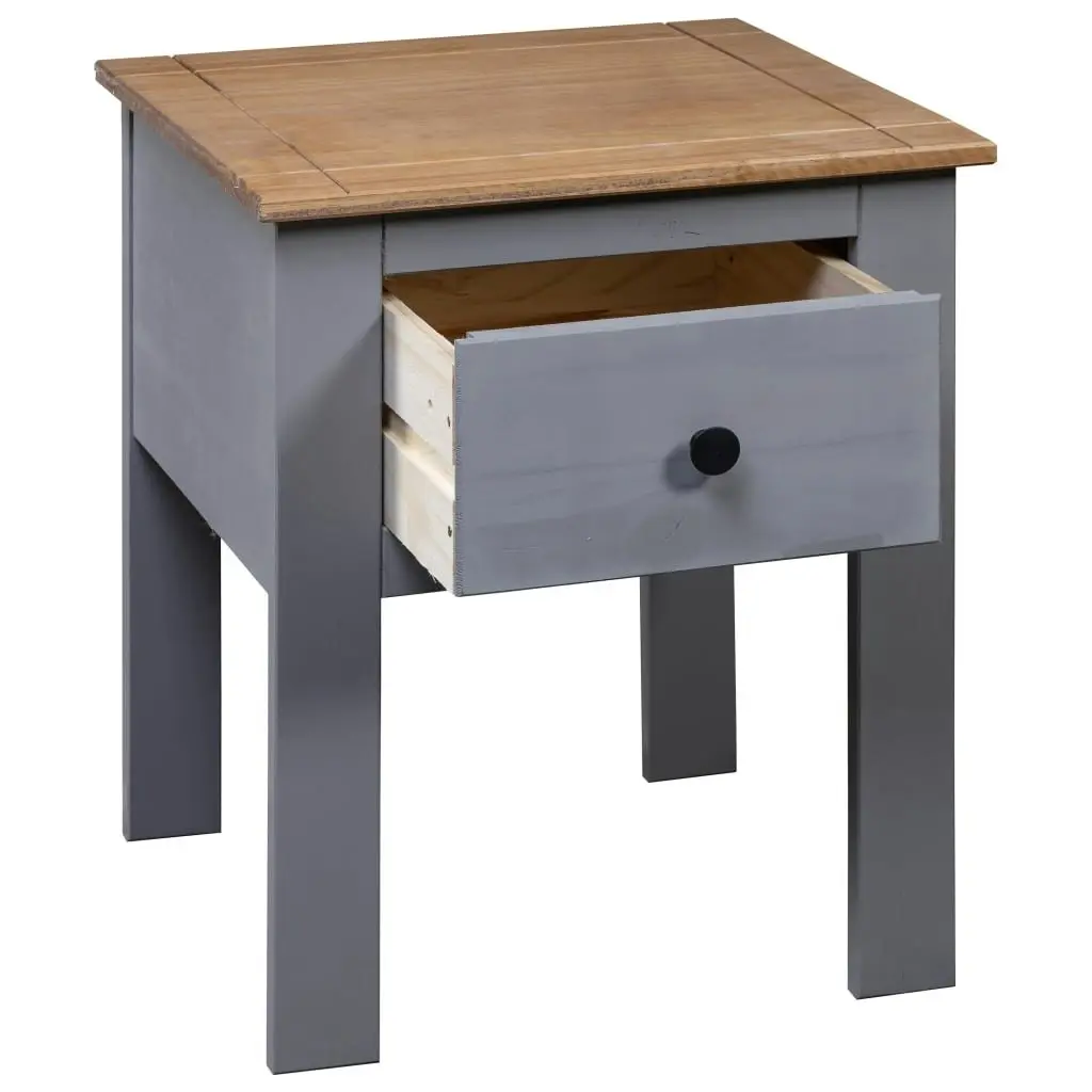 Bedside Cabinet Grey 46x40x57 cm Pine Panama Range 282692