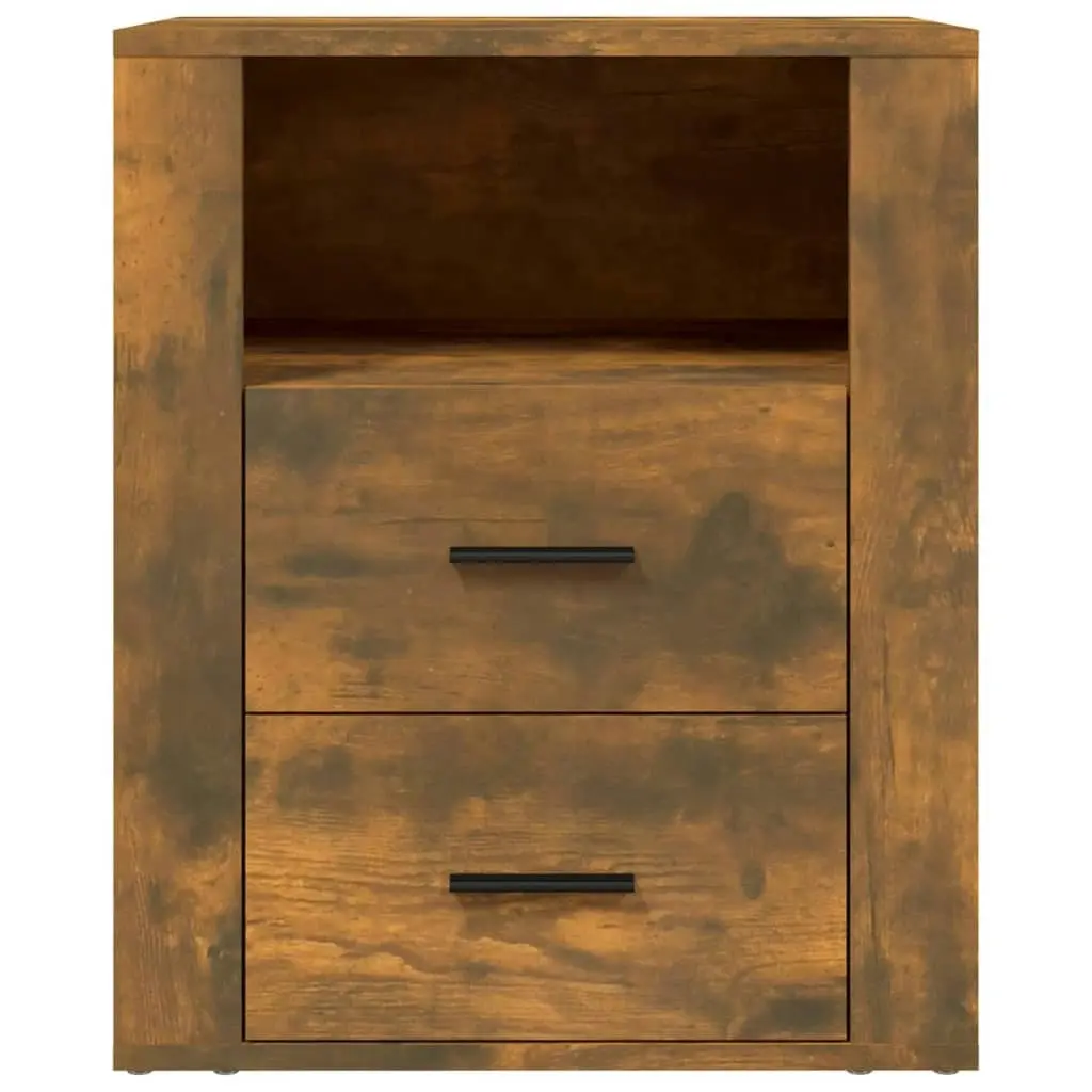 Bedside Cabinet Smoked Oak 50x36x60 cm Engineered Wood 816733