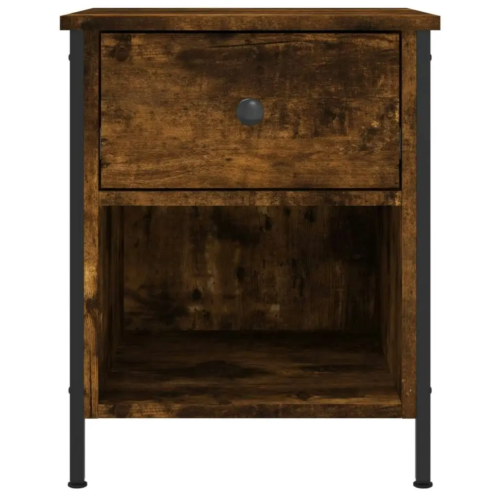 Bedside Cabinet Smoked Oak 40x42x50 cm Engineered Wood 825937