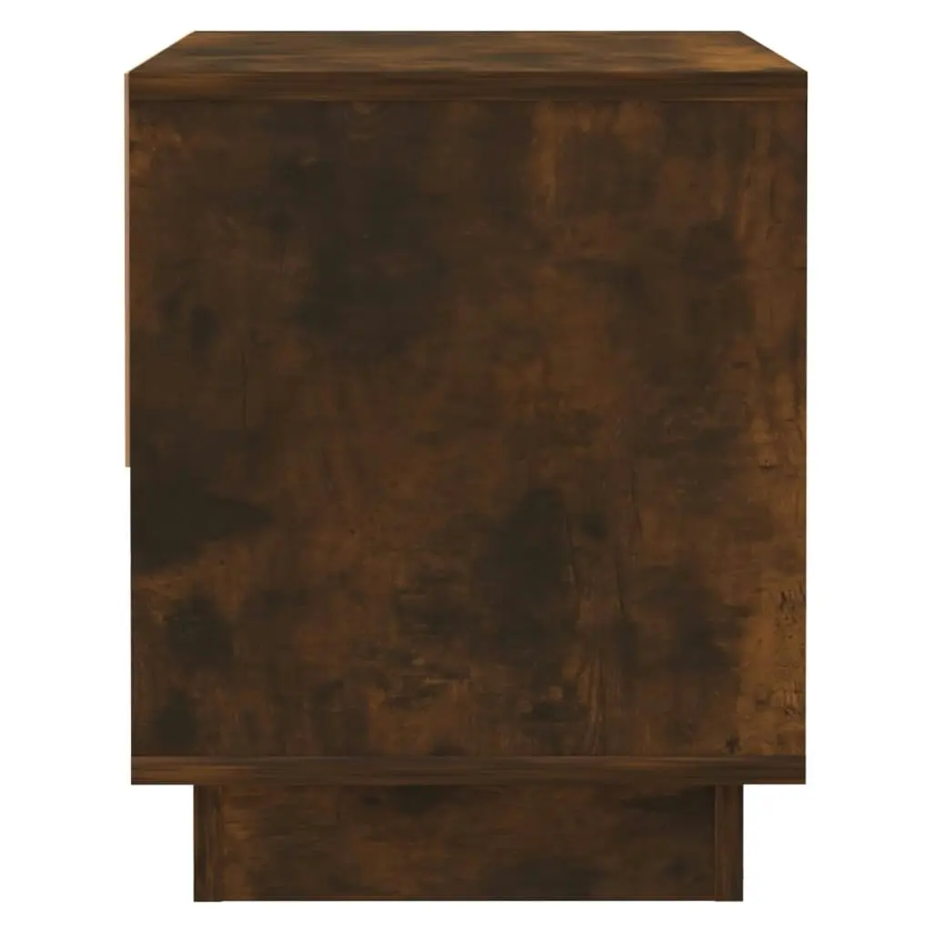 Bedside Cabinet Smoked Oak 45x34x44 cm Engineered Wood 812981