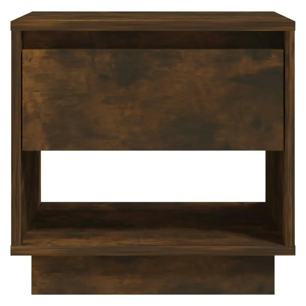 Bedside Cabinet Smoked Oak 45x34x44 cm Engineered Wood 812981