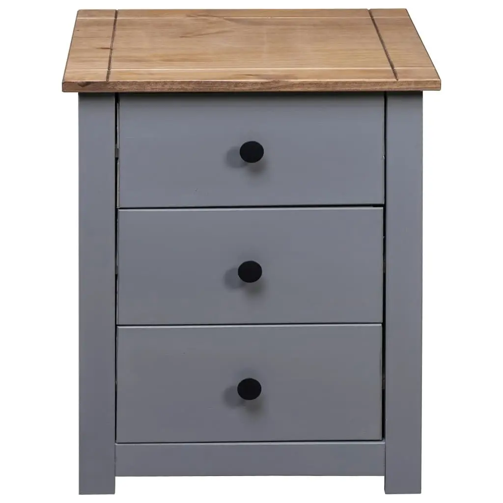 Bedside Cabinet Grey 46x40x57 cm Pinewood Panama Range 282653