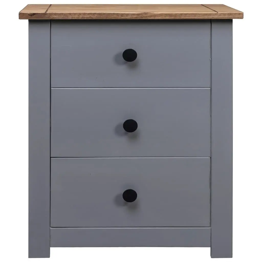 Bedside Cabinet Grey 46x40x57 cm Pinewood Panama Range 282653