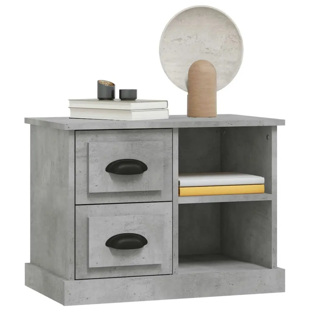 Bedside Cabinet Concrete Grey 60x35.5x45 cm 816372