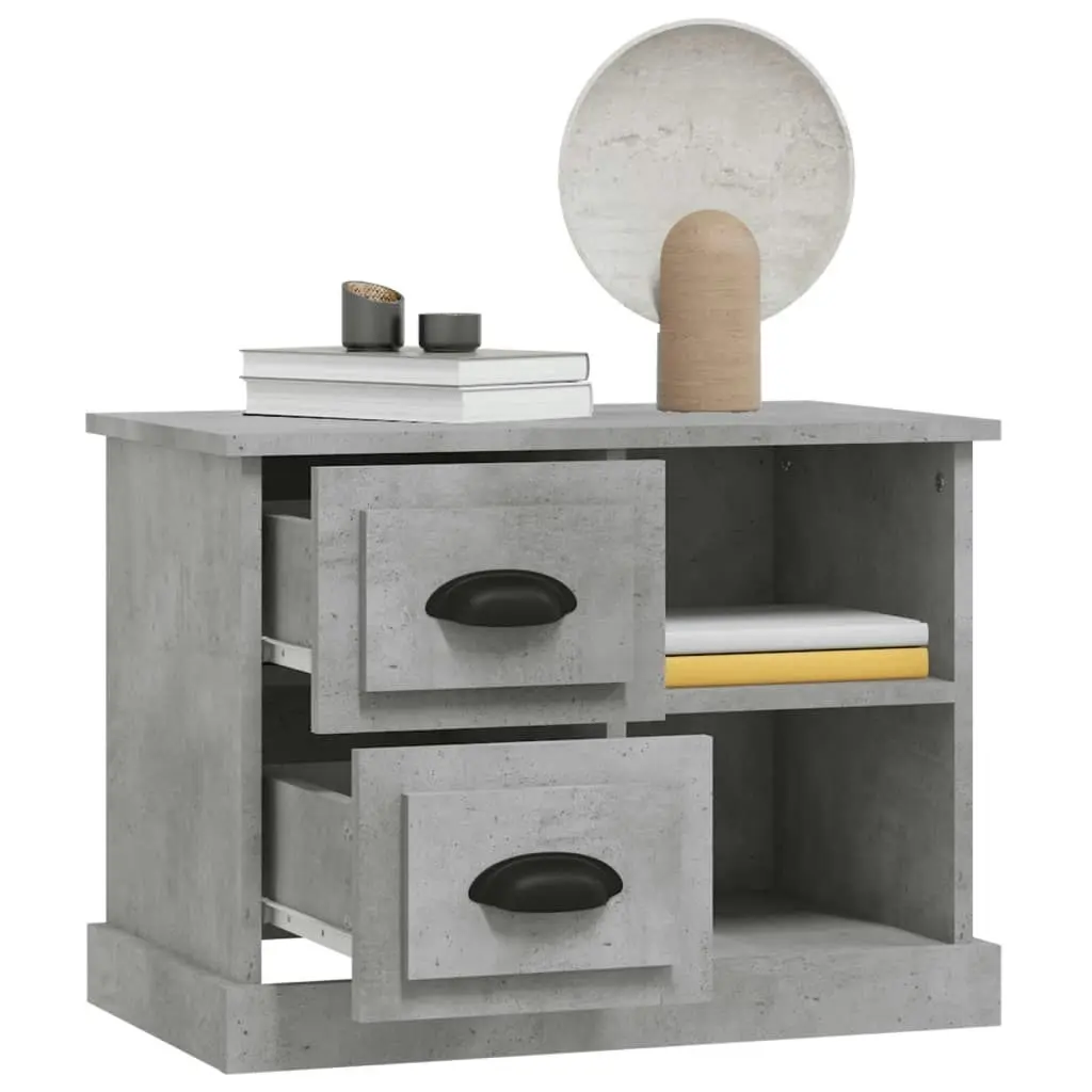 Bedside Cabinet Concrete Grey 60x35.5x45 cm 816372