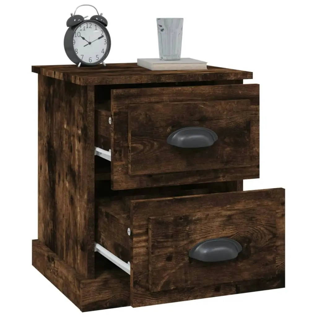 Bedside Cabinet Smoked Oak 39x39x47.5 cm Engineered Wood 816154