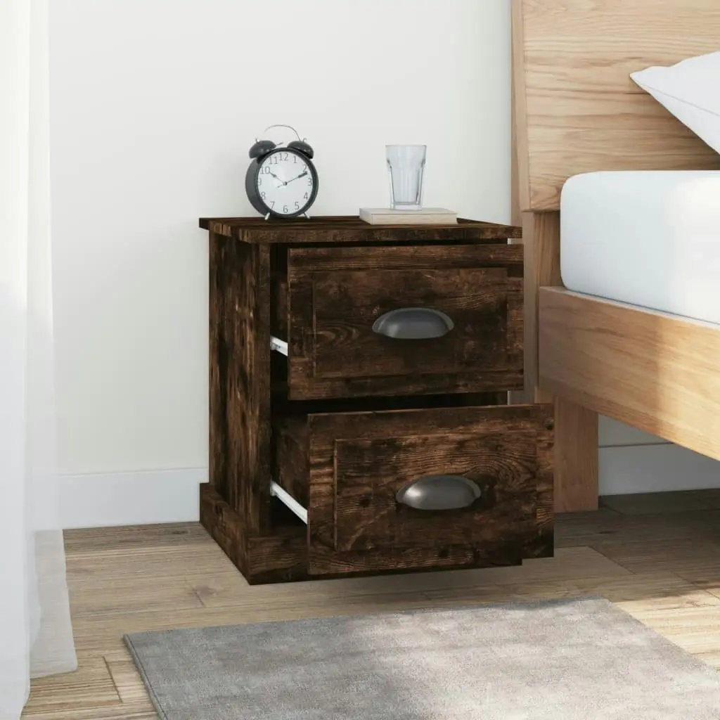 Bedside Cabinet Smoked Oak 39x39x47.5 cm Engineered Wood 816154