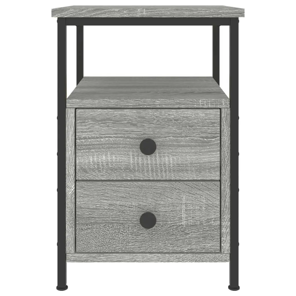 Bedside Cabinet Grey Sonoma 34x35.5x50 cm Engineered Wood 826019