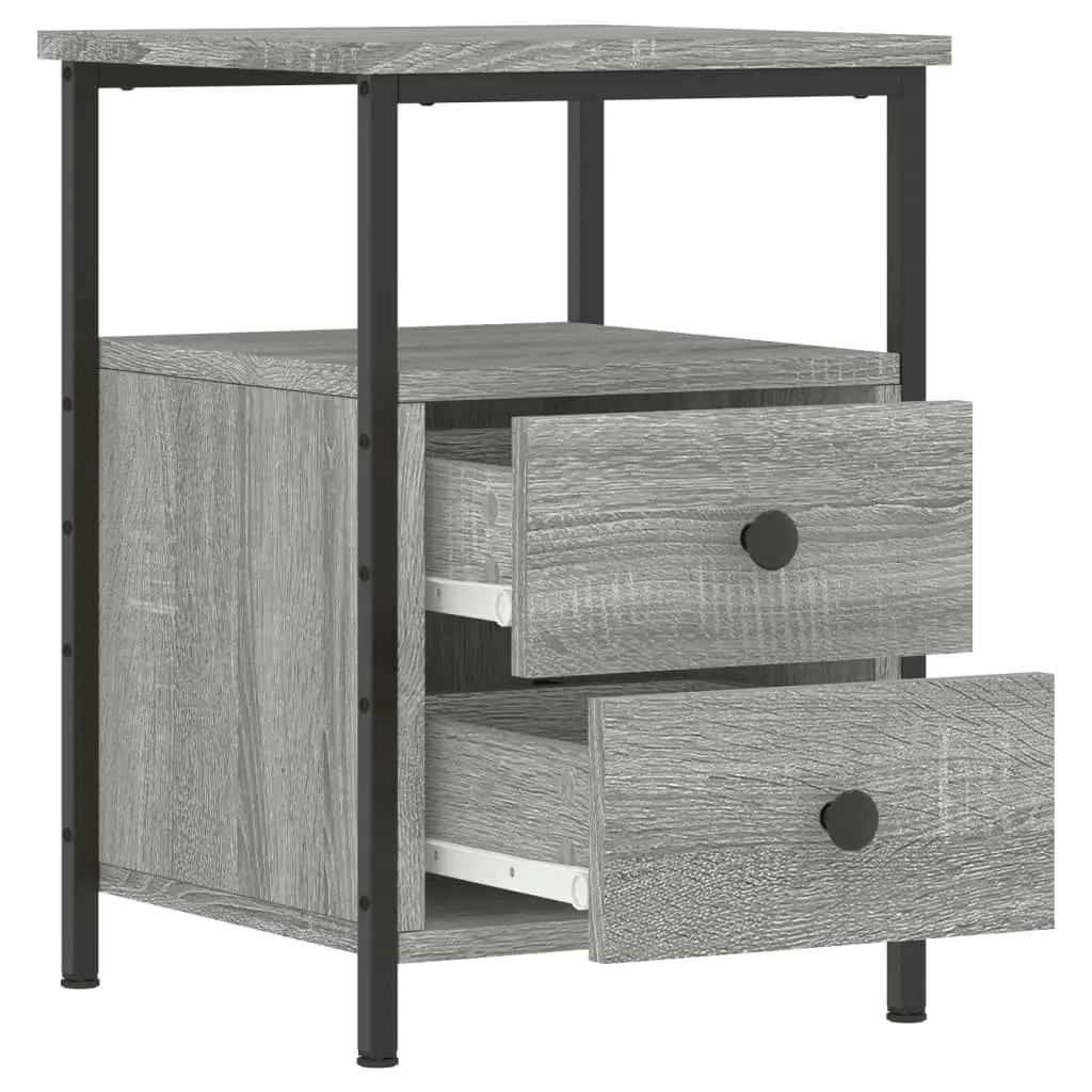 Bedside Cabinet Grey Sonoma 34x35.5x50 cm Engineered Wood 826019