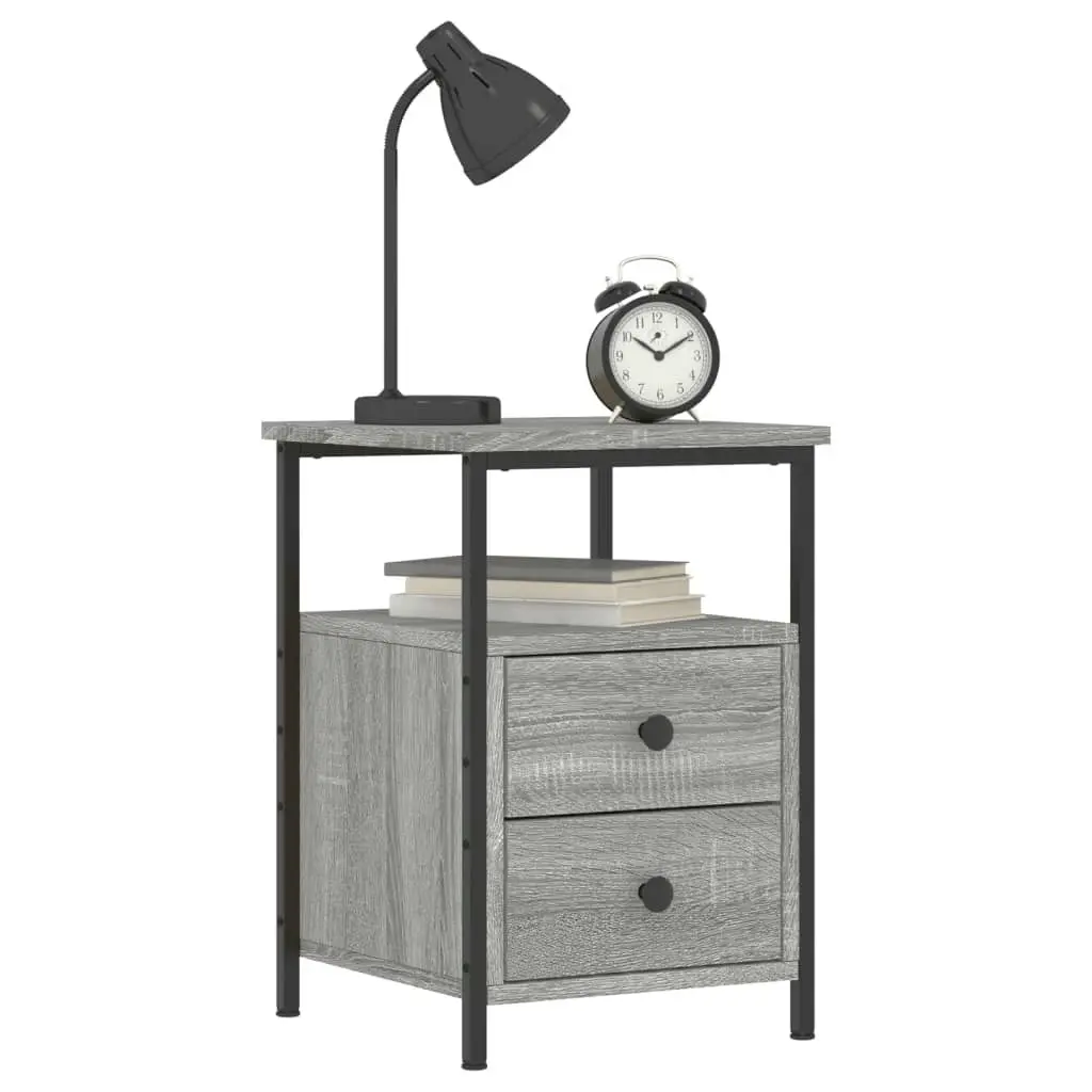 Bedside Cabinet Grey Sonoma 34x35.5x50 cm Engineered Wood 826019