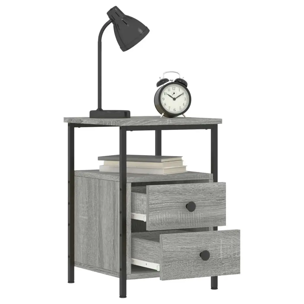 Bedside Cabinet Grey Sonoma 34x35.5x50 cm Engineered Wood 826019