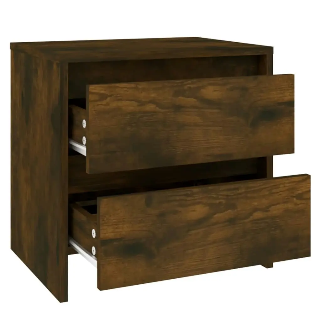 Bedside Cabinet Smoked Oak 45x34.5x44.5 cm Engineered Wood 813038