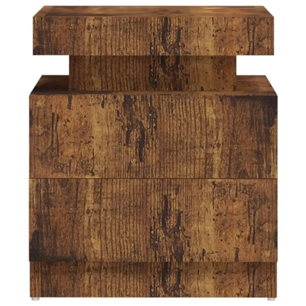 Bedside Cabinet Smoked Oak 45x35x52 cm Engineered Wood 326857