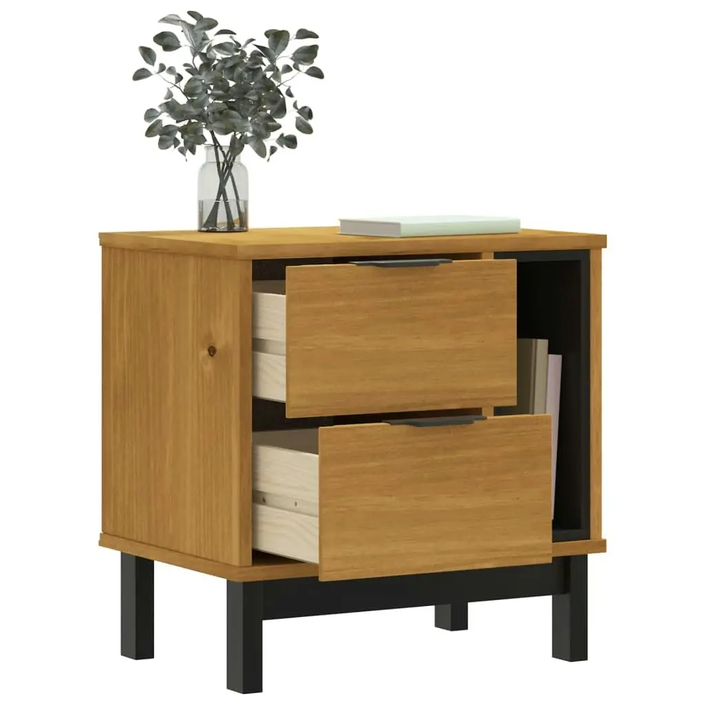 Bedside Cabinet FLAM 49x35x50 cm Solid Wood Pine 357813