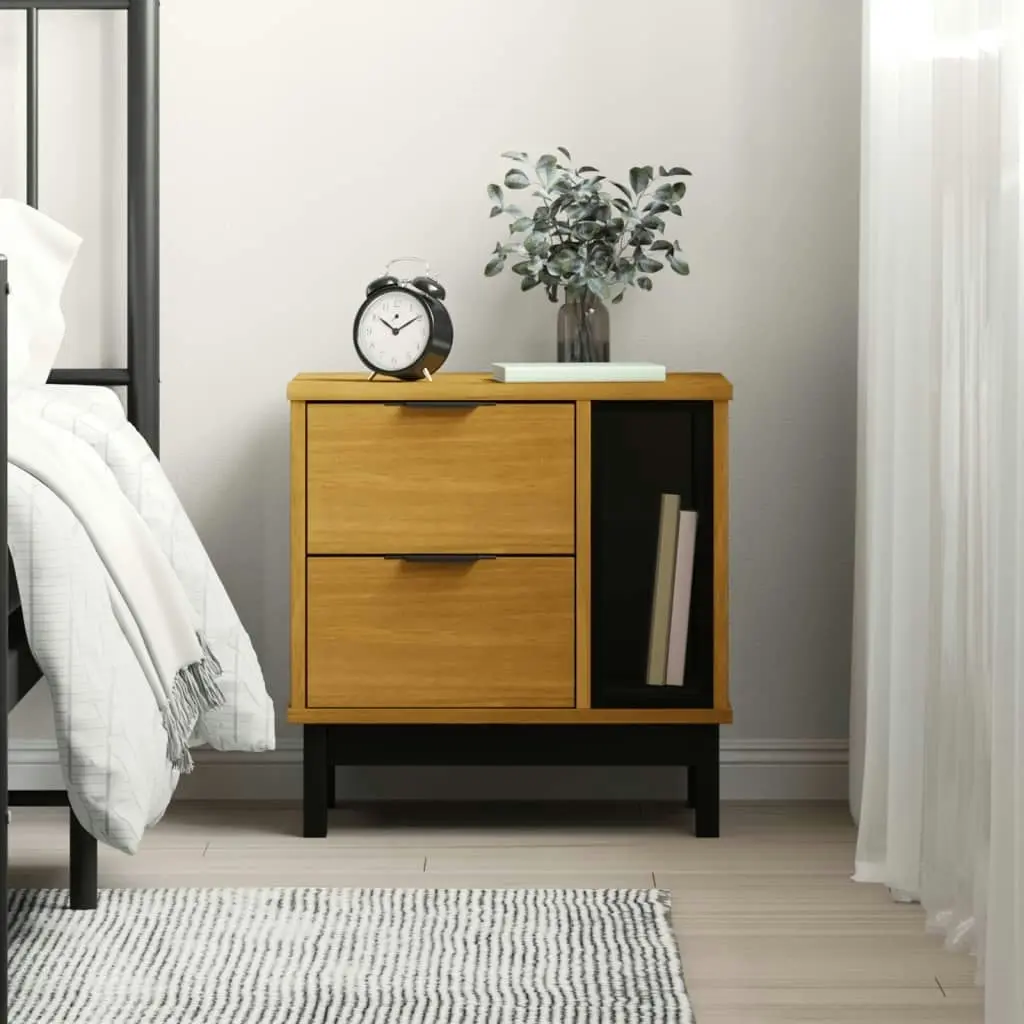 Bedside Cabinet FLAM 49x35x50 cm Solid Wood Pine 357813