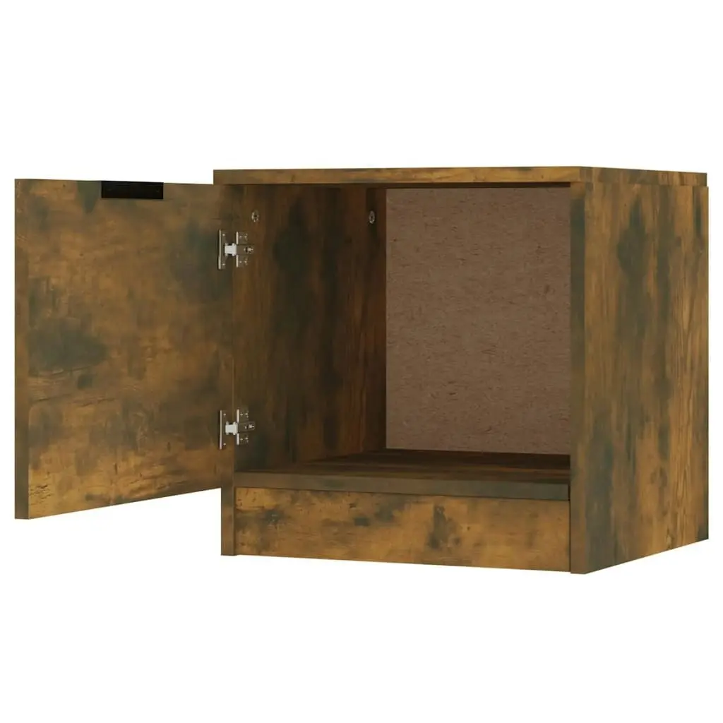 Bedside Cabinet Smoked Oak 40x39x40 cm 817027