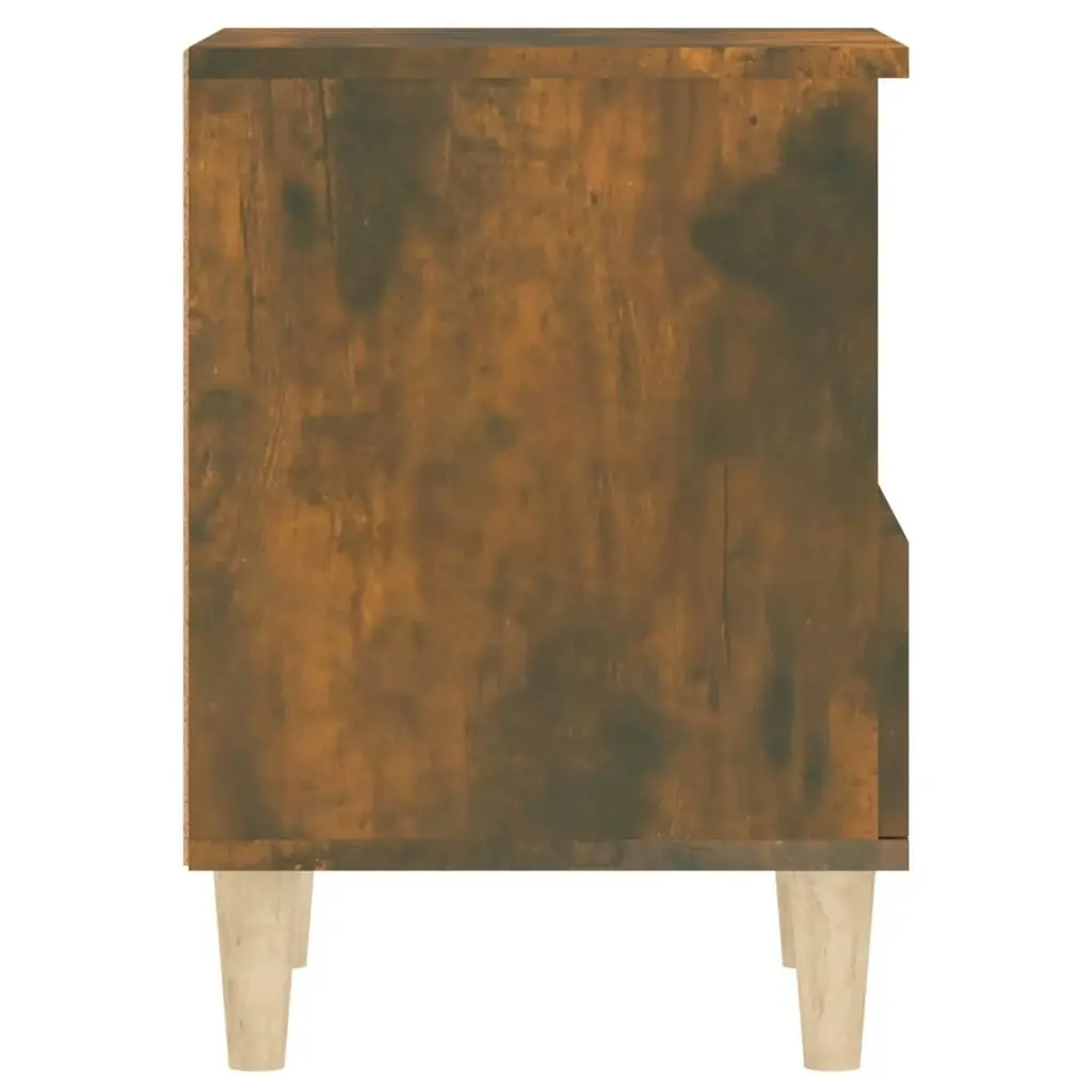 Bedside Cabinet Smoked Oak 40x35x50 cm 821804