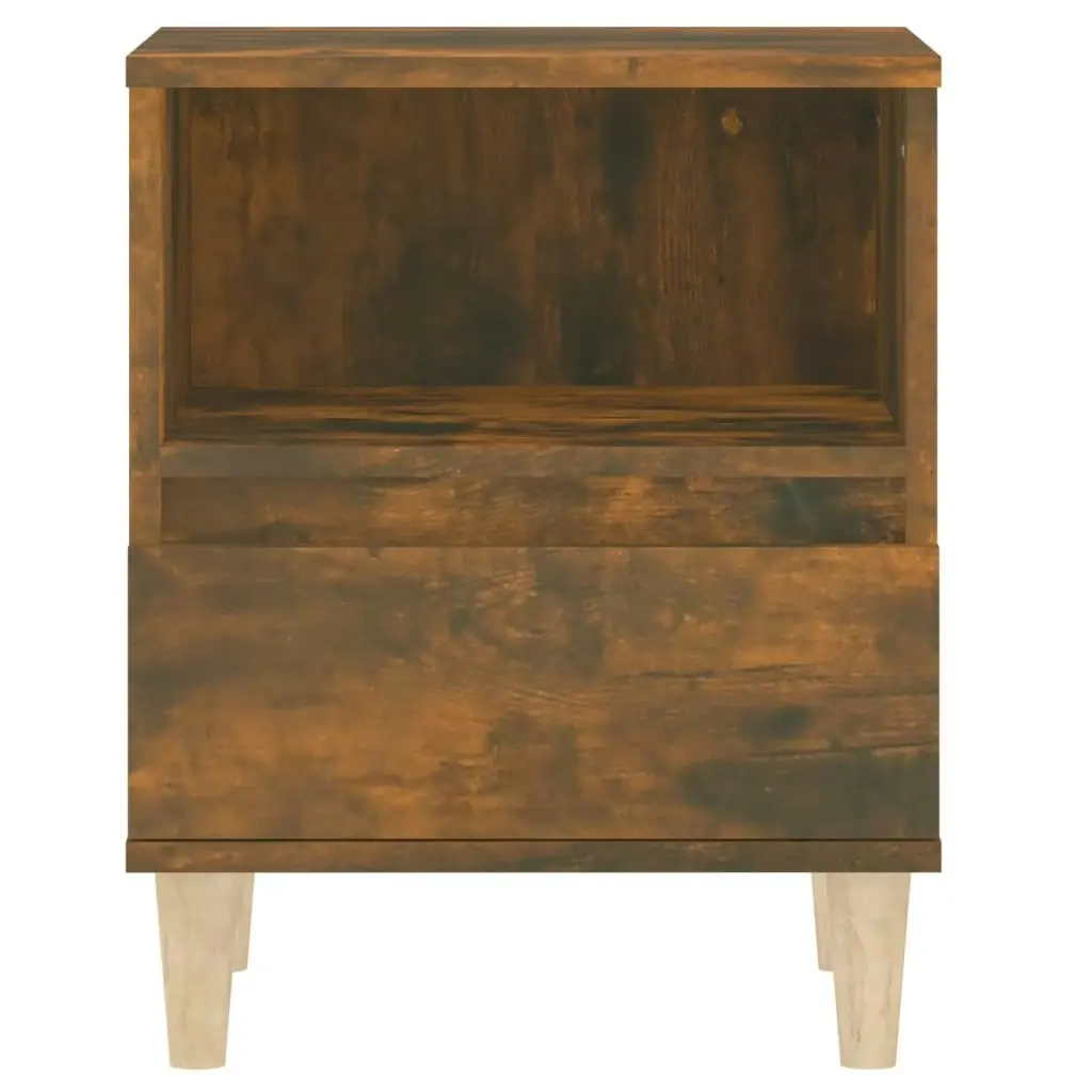 Bedside Cabinet Smoked Oak 40x35x50 cm 821804