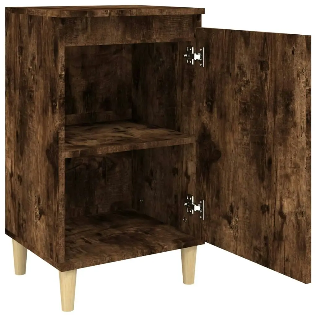 Bedside Cabinet Smoked Oak 40x35x70 cm Engineered Wood 819638