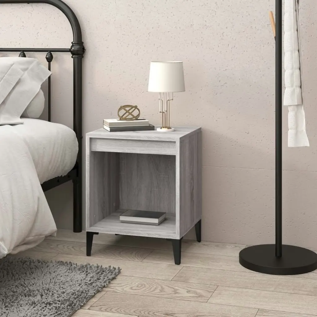 Bedside Cabinet Grey Sonoma 40x35x50 cm 821886