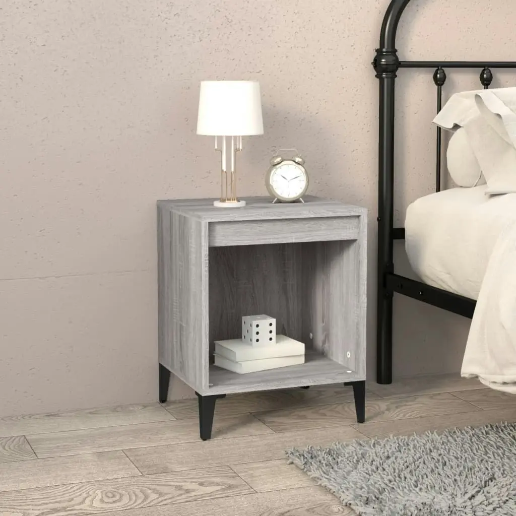 Bedside Cabinet Grey Sonoma 40x35x50 cm 821886