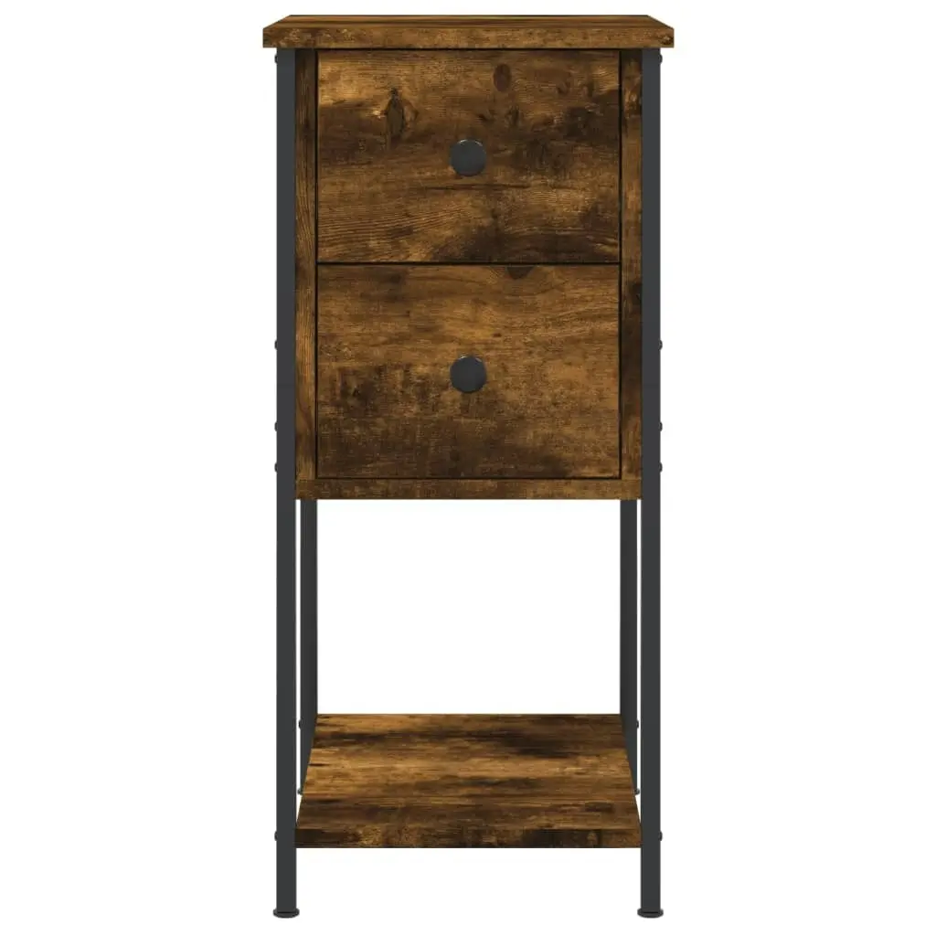 Bedside Cabinet Smoked Oak 32x42x70 cm Engineered Wood 826097