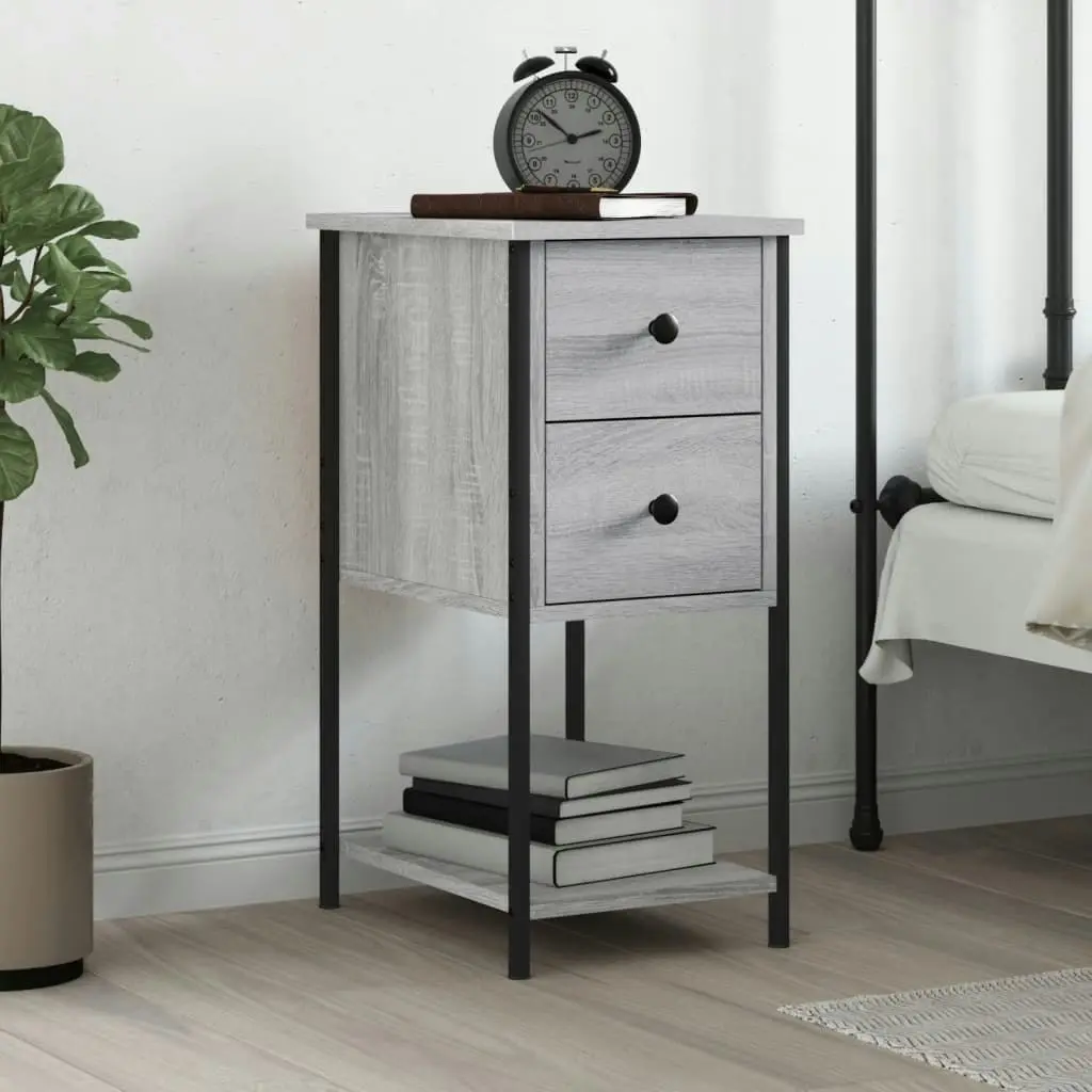 Bedside Cabinet Grey Sonoma 32x42x70 cm Engineered Wood 826099