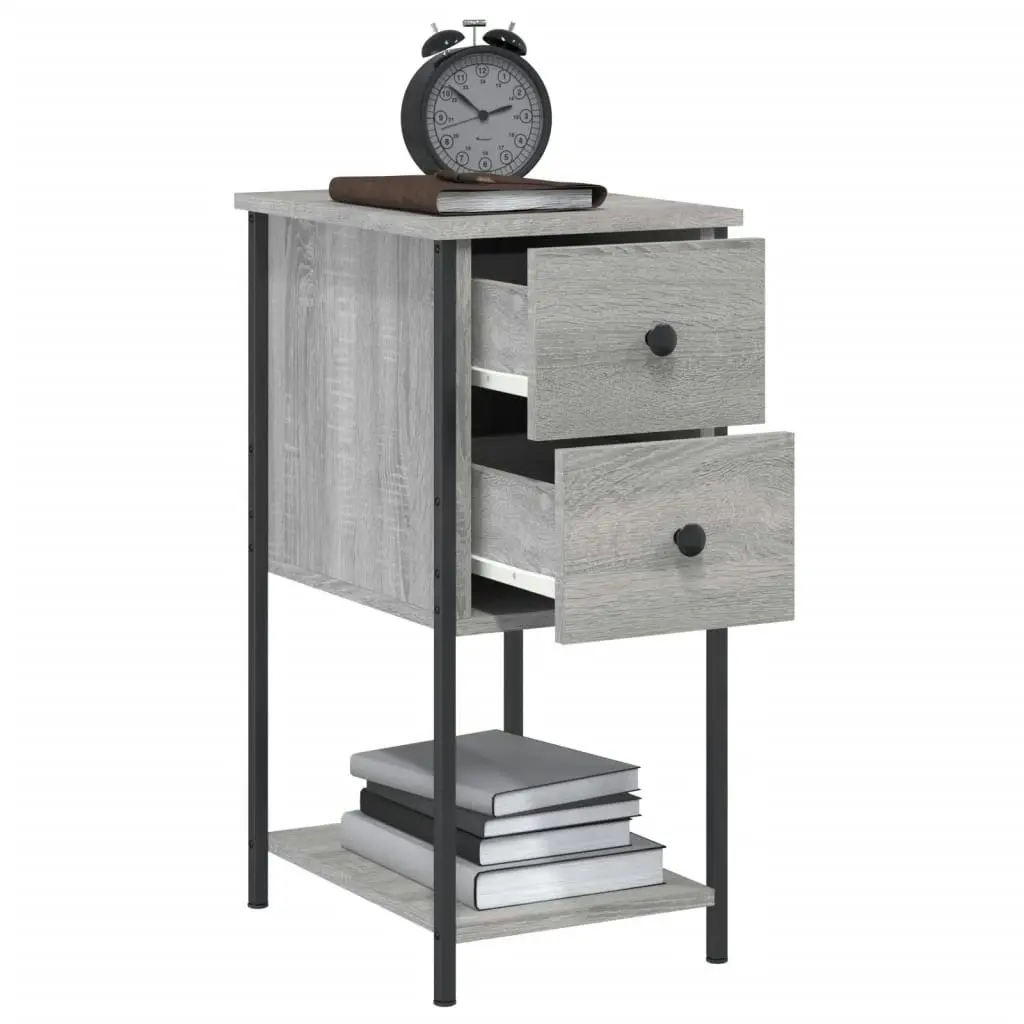 Bedside Cabinet Grey Sonoma 32x42x70 cm Engineered Wood 826099