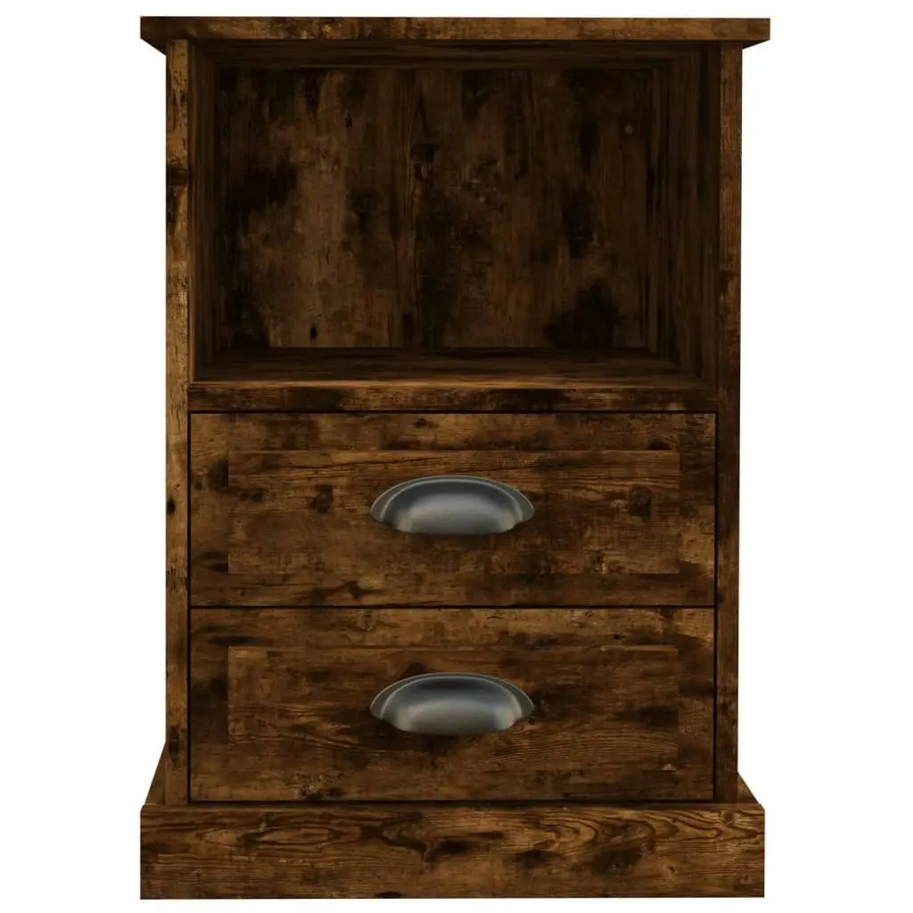 Bedside Cabinet Smoked Oak 43x36x60 cm 816338