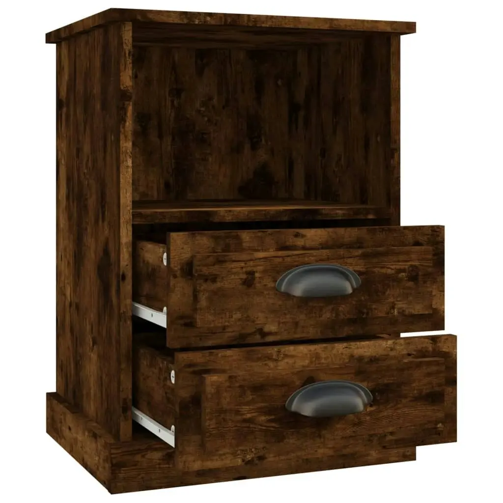 Bedside Cabinet Smoked Oak 43x36x60 cm 816338