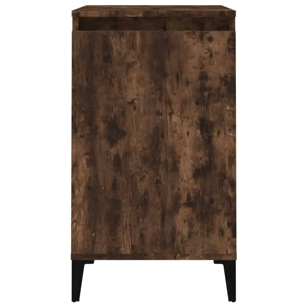 Bedside Cabinet Smoked Oak 40x35x70 cm Engineered Wood 819654