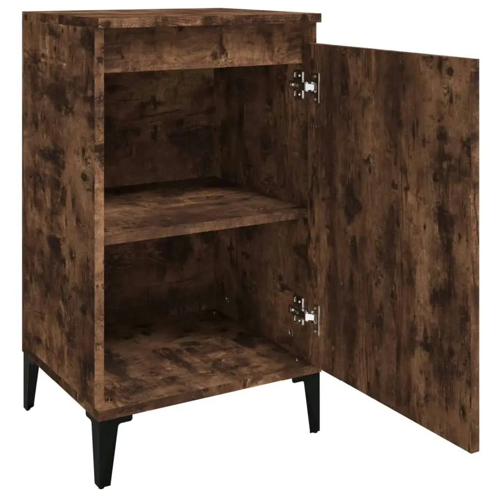 Bedside Cabinet Smoked Oak 40x35x70 cm Engineered Wood 819654