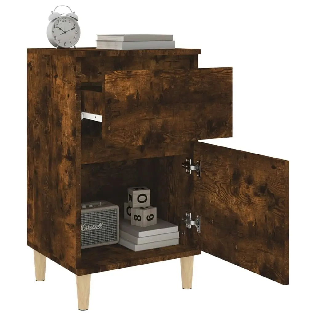 Bedside Cabinet Smoked Oak 40x35x70 cm 819702