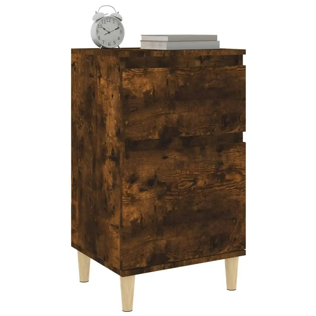 Bedside Cabinet Smoked Oak 40x35x70 cm 819702