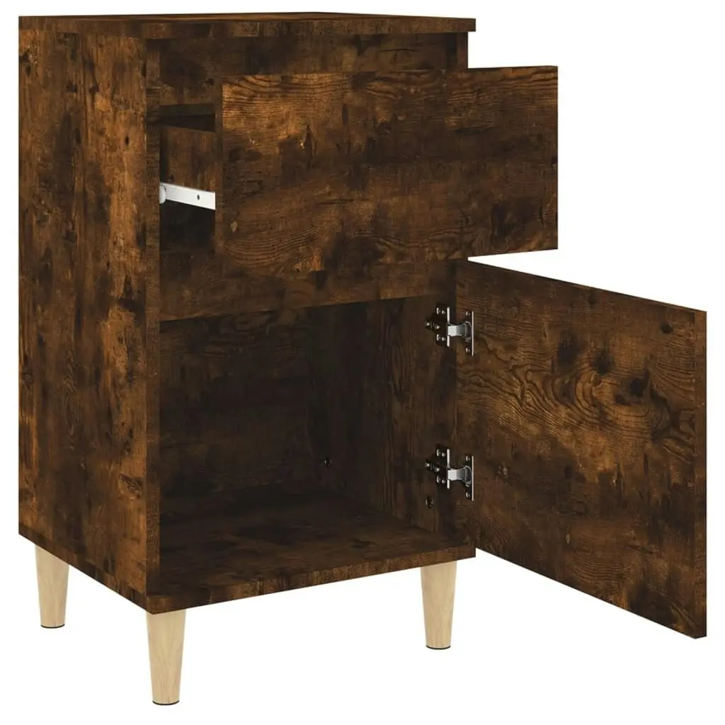 Bedside Cabinet Smoked Oak 40x35x70 cm 819702