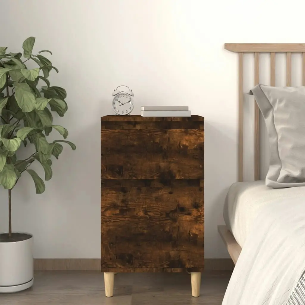 Bedside Cabinet Smoked Oak 40x35x70 cm 819702