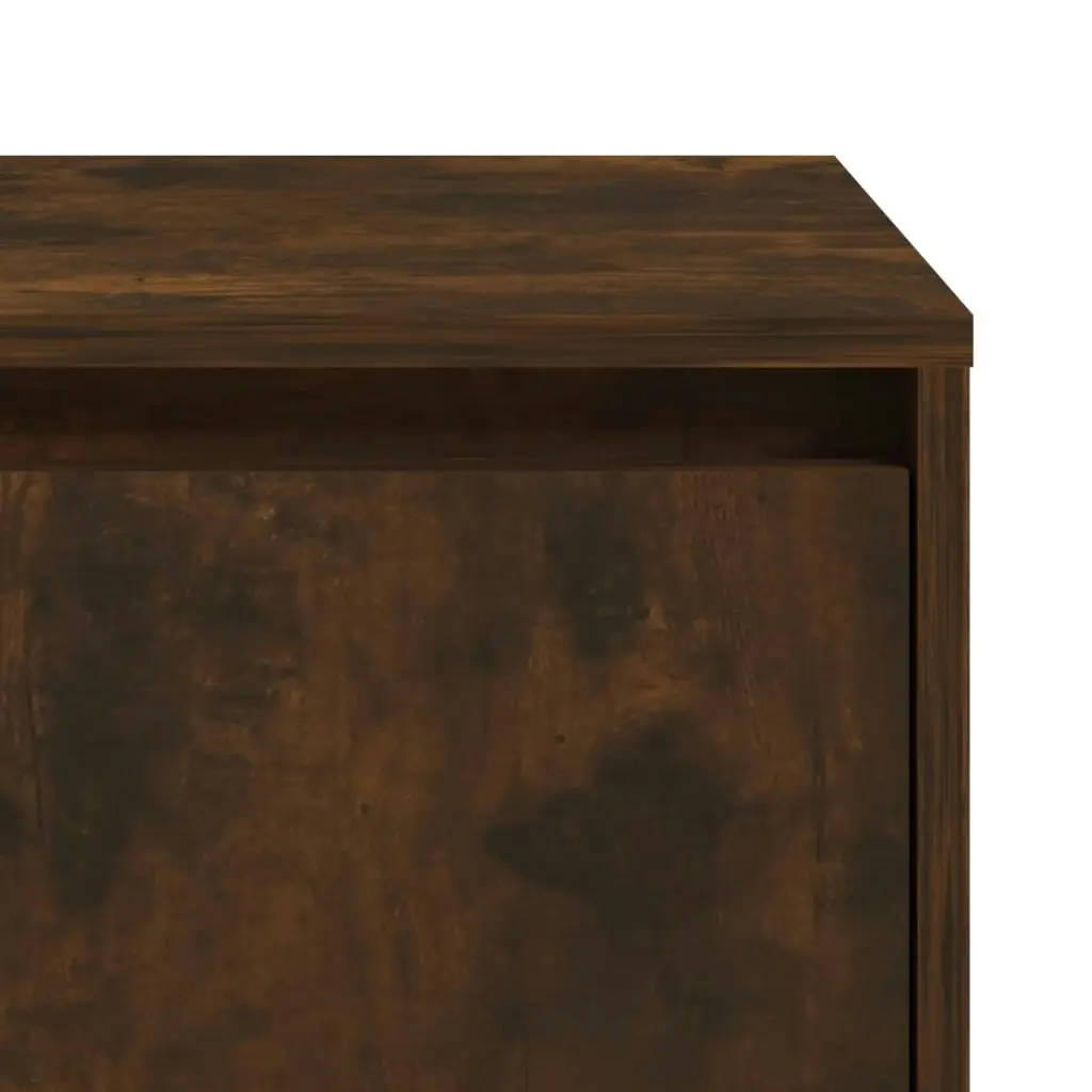 Bedside Cabinet Smoked Oak 45x34x44.5 cm Engineered Wood 813044