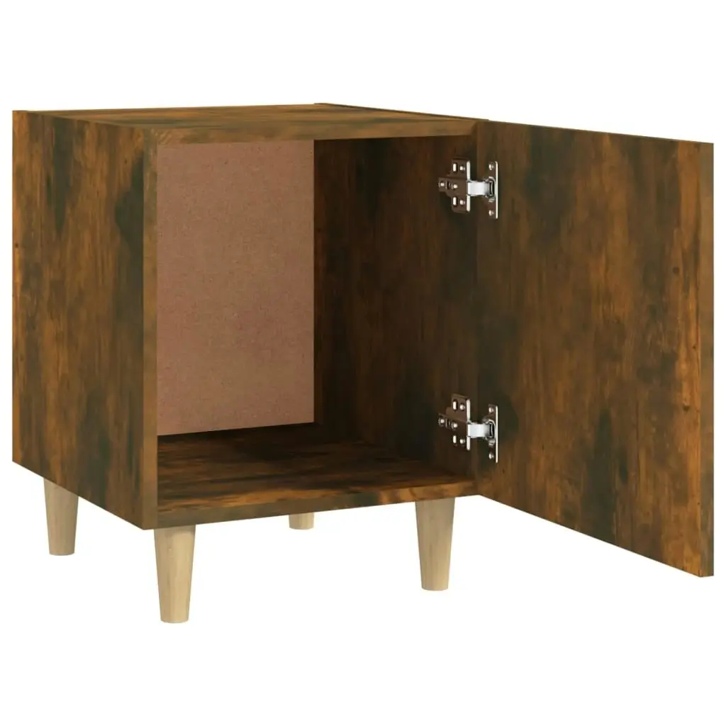 Bedside Cabinet Smoked Oak Engineered Wood 817309