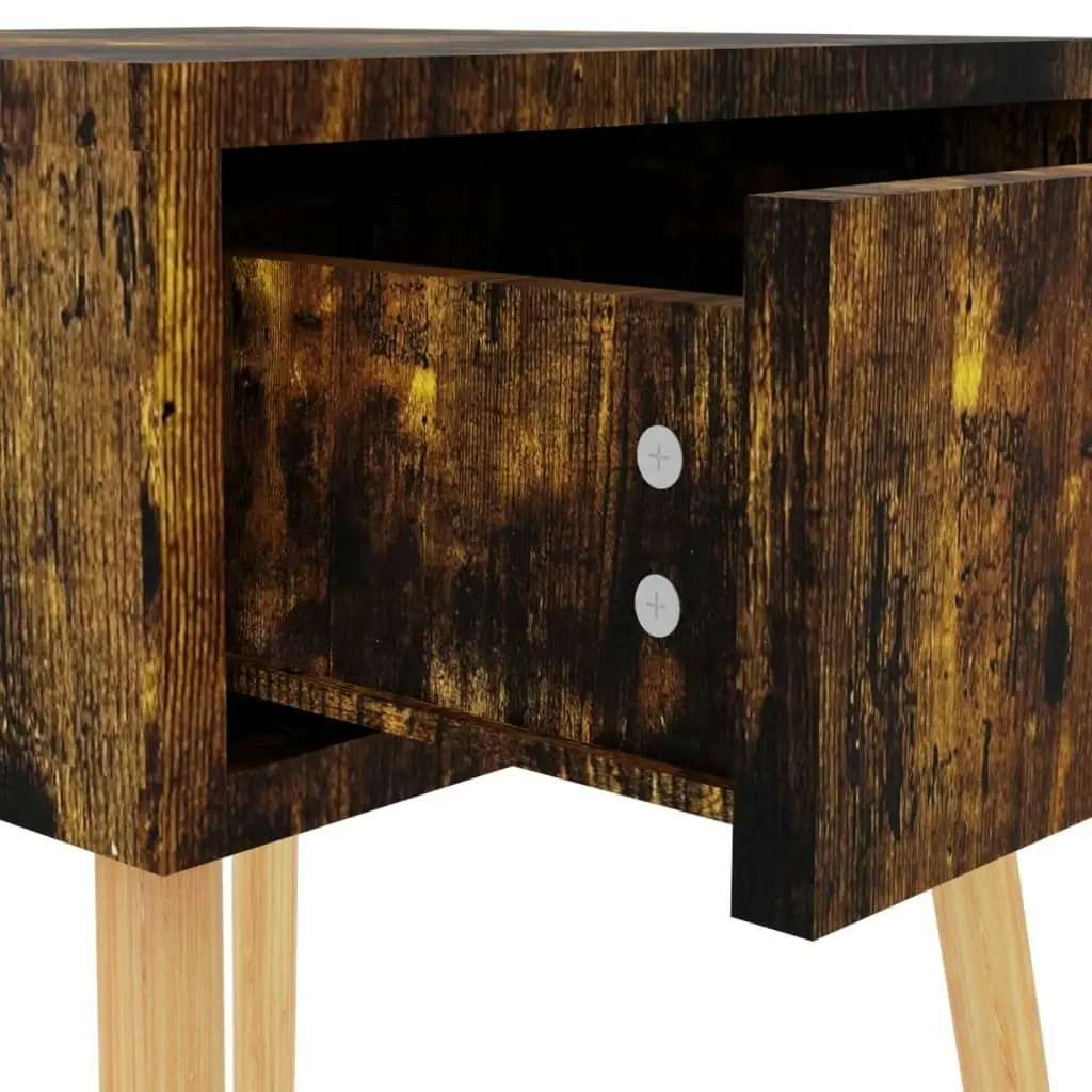 Bedside Cabinet Smoked Oak 40x40x56 cm Engineered Wood 326811