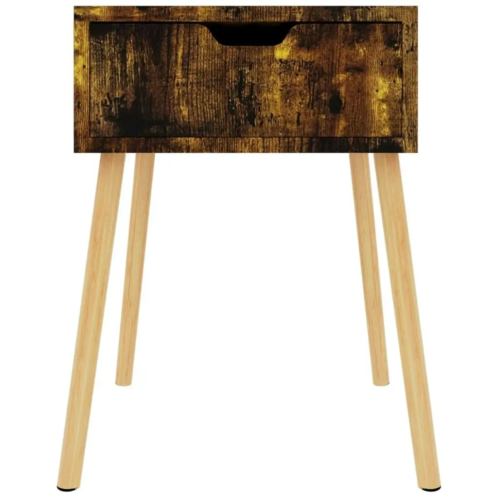 Bedside Cabinet Smoked Oak 40x40x56 cm Engineered Wood 326811