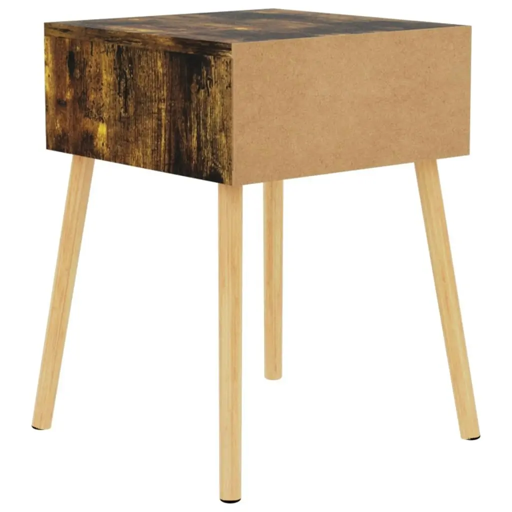 Bedside Cabinet Smoked Oak 40x40x56 cm Engineered Wood 326811