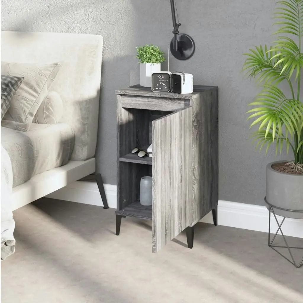 Bedside Cabinet Grey Sonoma 40x35x70 cm Engineered Wood 819656