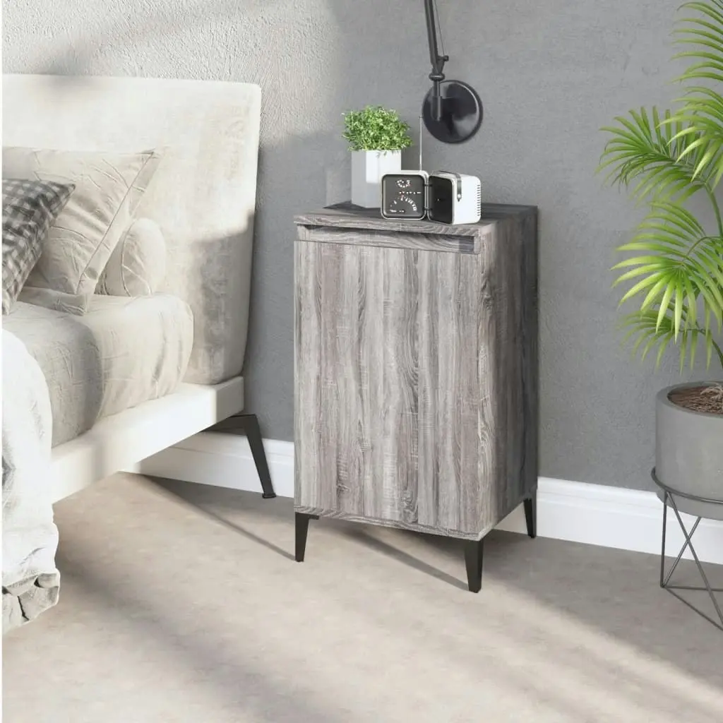 Bedside Cabinet Grey Sonoma 40x35x70 cm Engineered Wood 819656